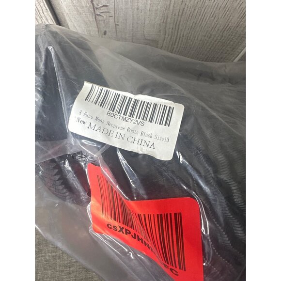 Fans Waterproof Farming Fishing & Hunting Boots Mens Size 13 Black Rubber Upper - Picture 7 of 7